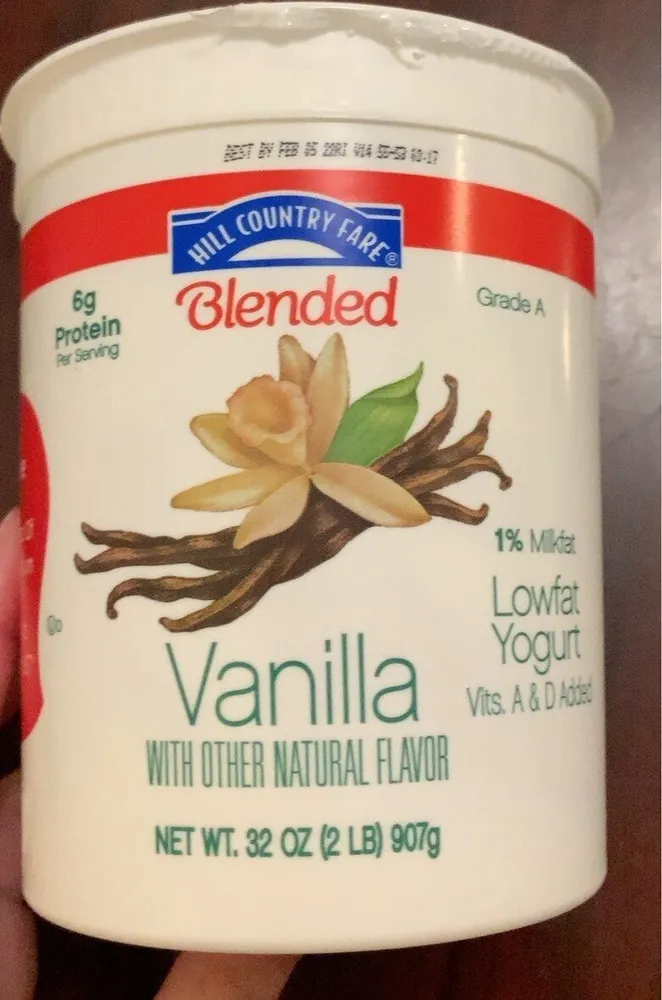 Hill Country Fare Blended Low-Fat Vanilla Yogurt