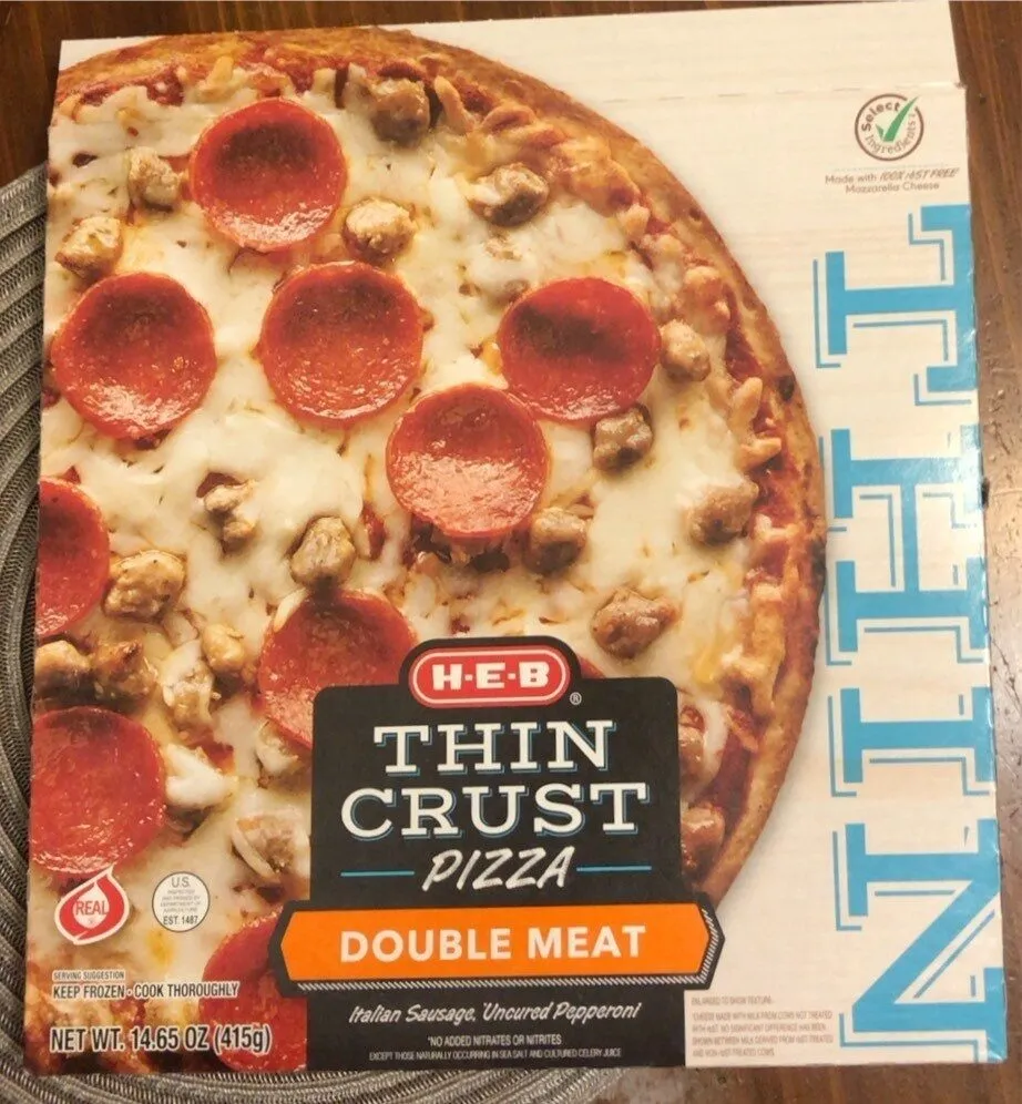 Thin Crust Pizza Double Meat