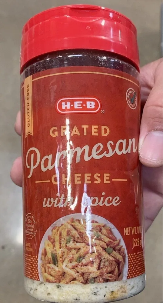 Grated Parmesan Cheese with spice