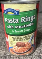 Pasta Rings With Meatballs In Tomato Sauce
