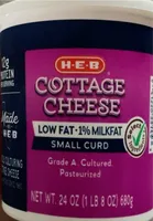 COTTAGE CHEESE LOW FAT 1% MILKFAT SMALL CURD