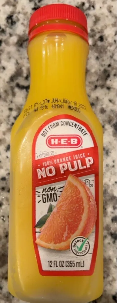 100% orange juice no pulp