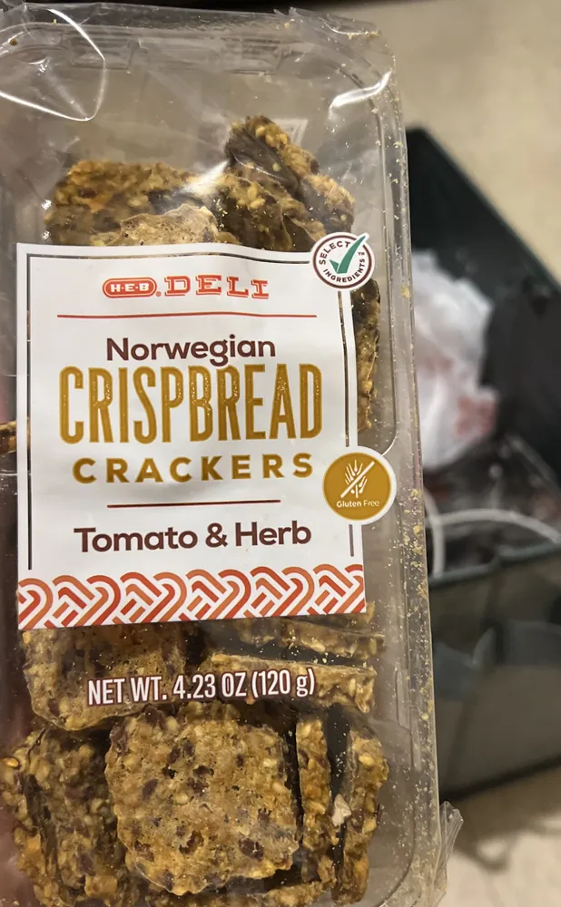 Norwegian crisp bread crackers tomato herb