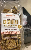Norwegian crisp bread crackers tomato herb