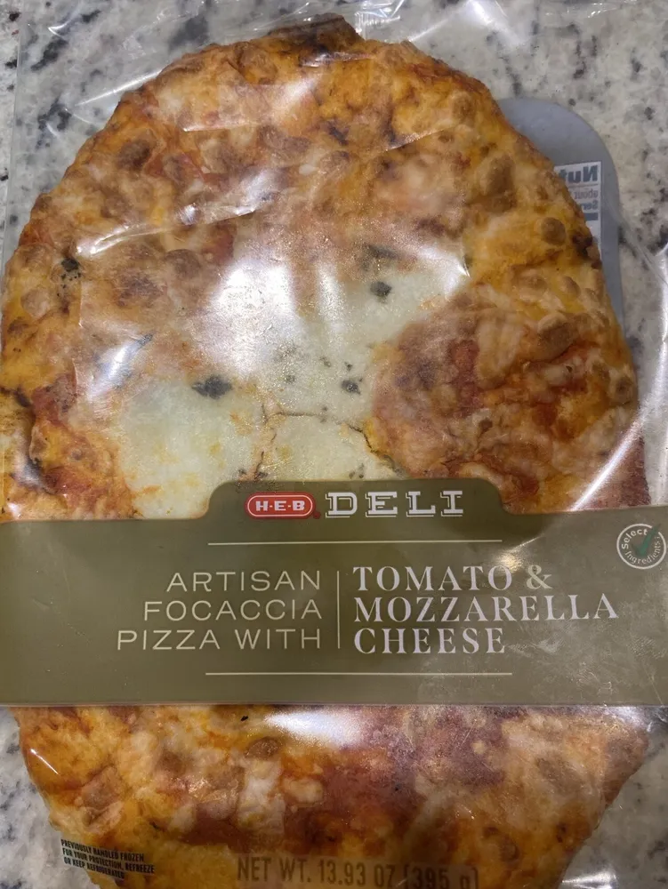 Artisan Focaccia Pizza With Tomato And Mozzarella Cheese