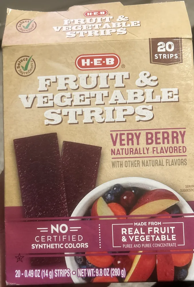 FRUIT & VEGETABLE STRIPS VERY BERRY