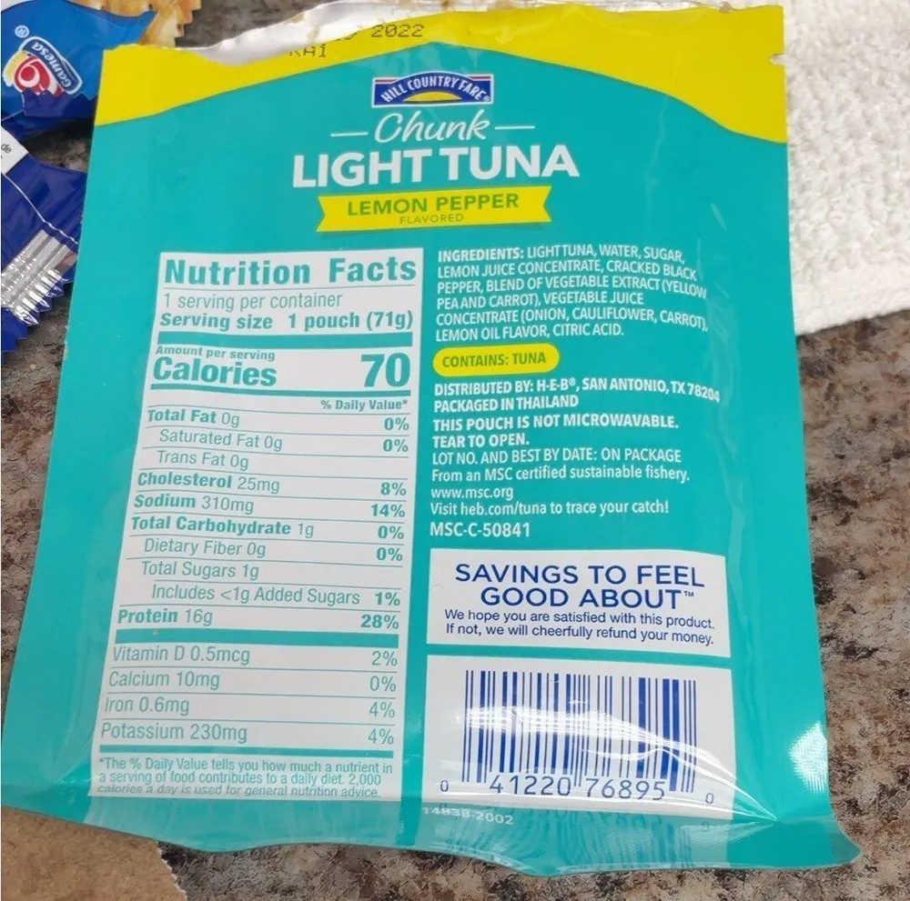 Light tuna lemon pepper