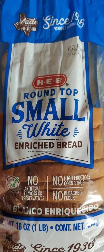 ROUND TOP SMALL White ENRICHED BREAD
