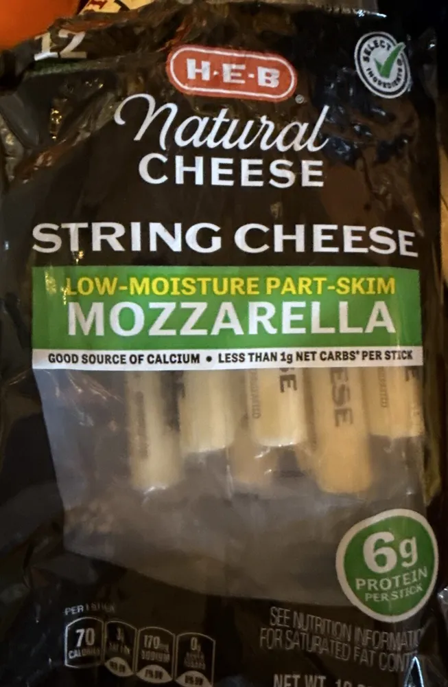String Cheese Low-Moisture Part-Skim Mozzarella