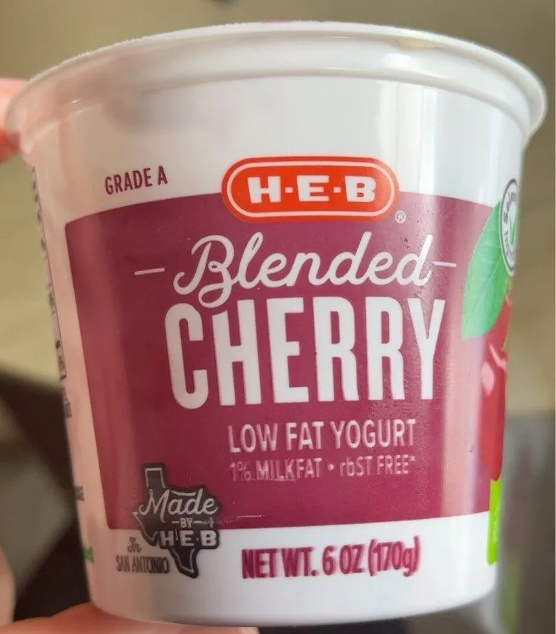 Blended cherry yogurt