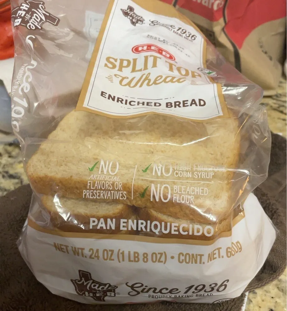 Split top wheat bread