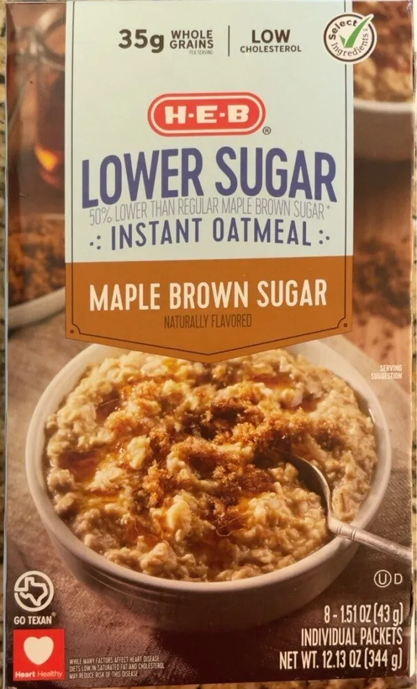 Lower Sugar Maple Brown Sugar Instant Oatmeal