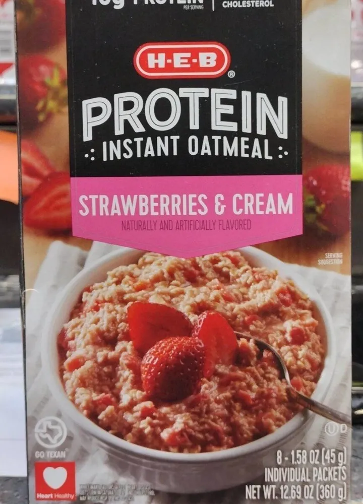Protein Instant Oatmeal Strawberries & Cream