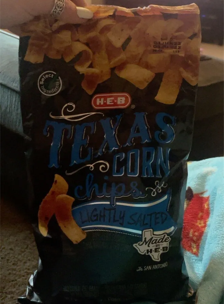 Texas corn chips lightly salted