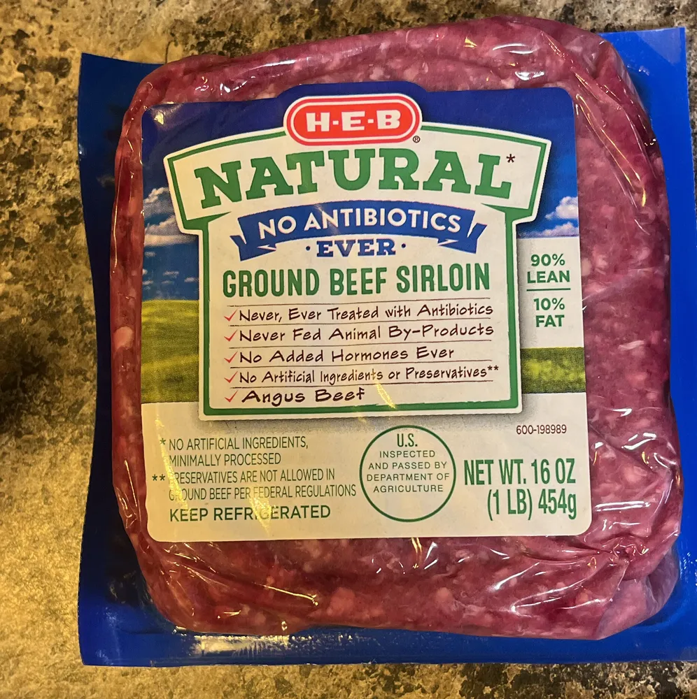 Natural Ground Beef Sirloin
