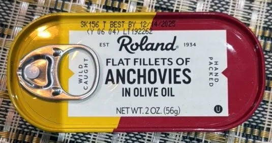 Flat Fillets of Anchovies in Olive Oil
