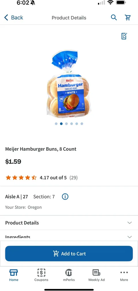 Hamburger Enriched Buns