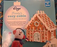 Frosty’s cozy cabin gingerbread house kit