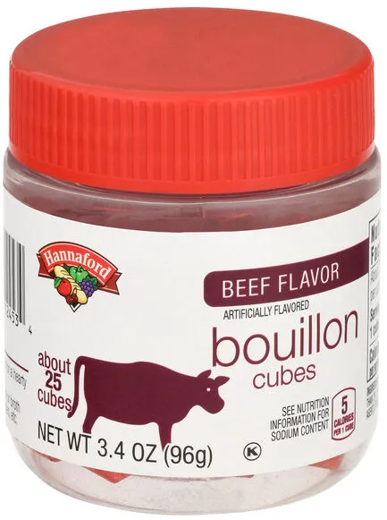 Hannaford, bouillon cubes, beef flavor