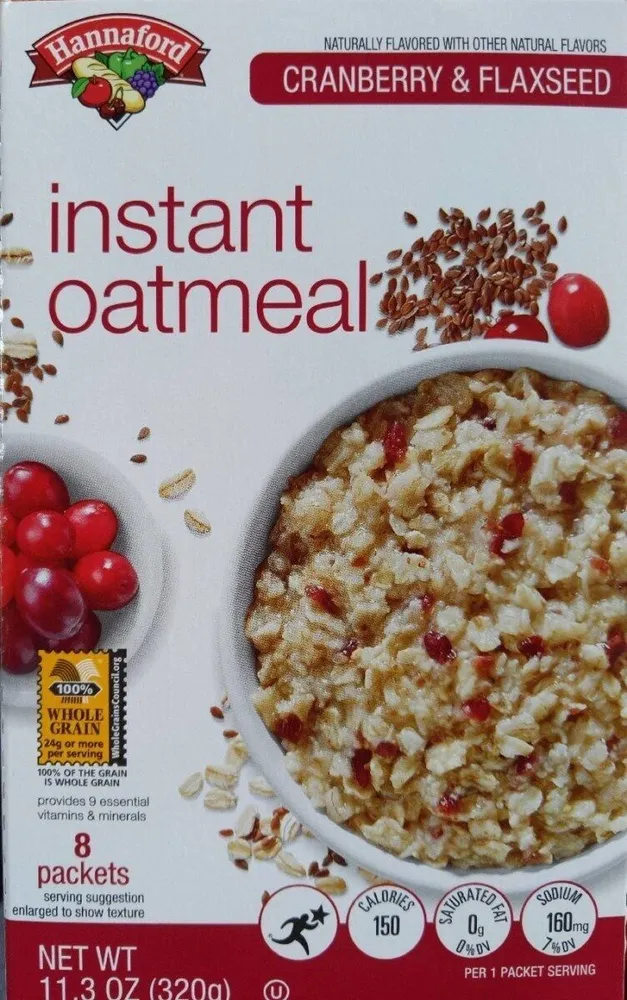 Cranberry & Flaxseed instant oatmeal
