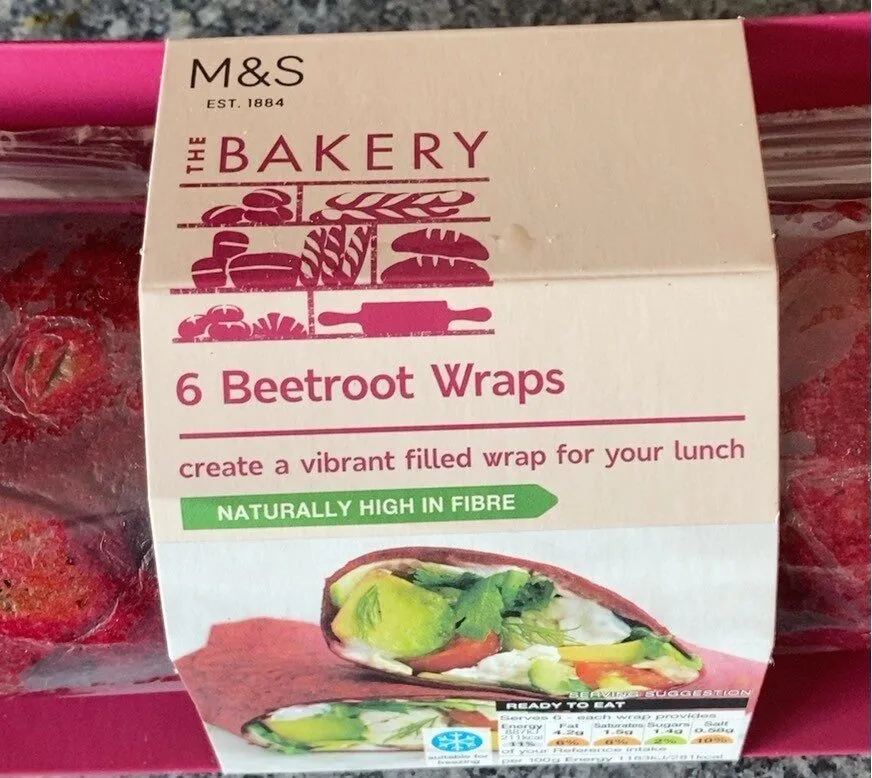 Beetroot wraps