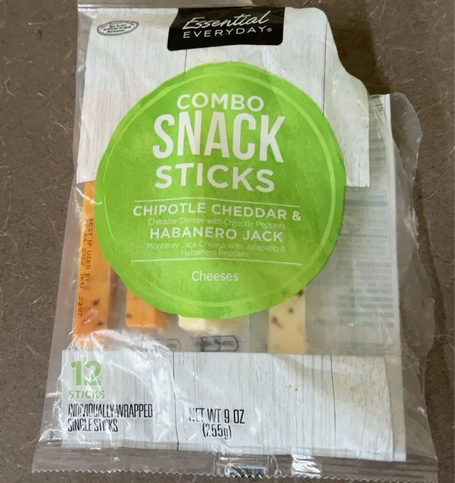 Combo Snack Sticks Chipotle Cheddar & Habanero Jack
