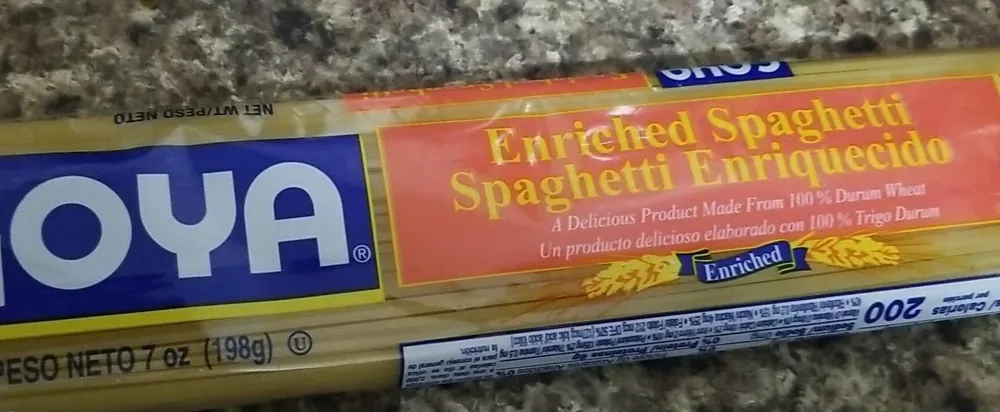 Enriched spaghetti