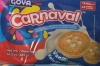 Vanilla flavored cream sandwhich cookies