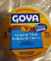 Goya arepa de maíz rellena de queso