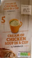Cream of chicken soup in a cup