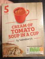 cream of tomato soup in a cup