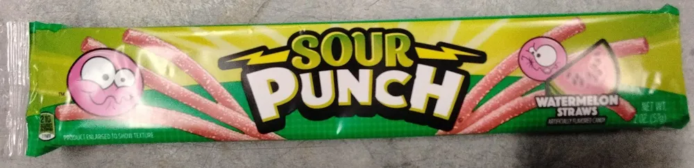 Watermelon sour straws