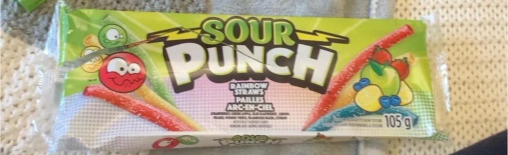 Sour punch rainbow straws