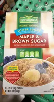 Maple & brown sugar instant oatmeal, maple & brown sugar