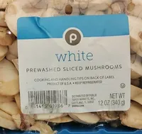 White Prewashed Sliced Mushrooms