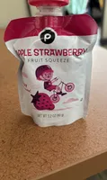 Apple strawberry fruit squeeze