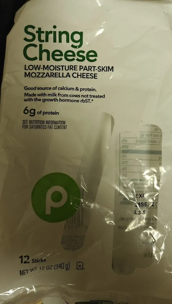 String Cheese Low-Moisture Part-Skim Mozzarella Cheese