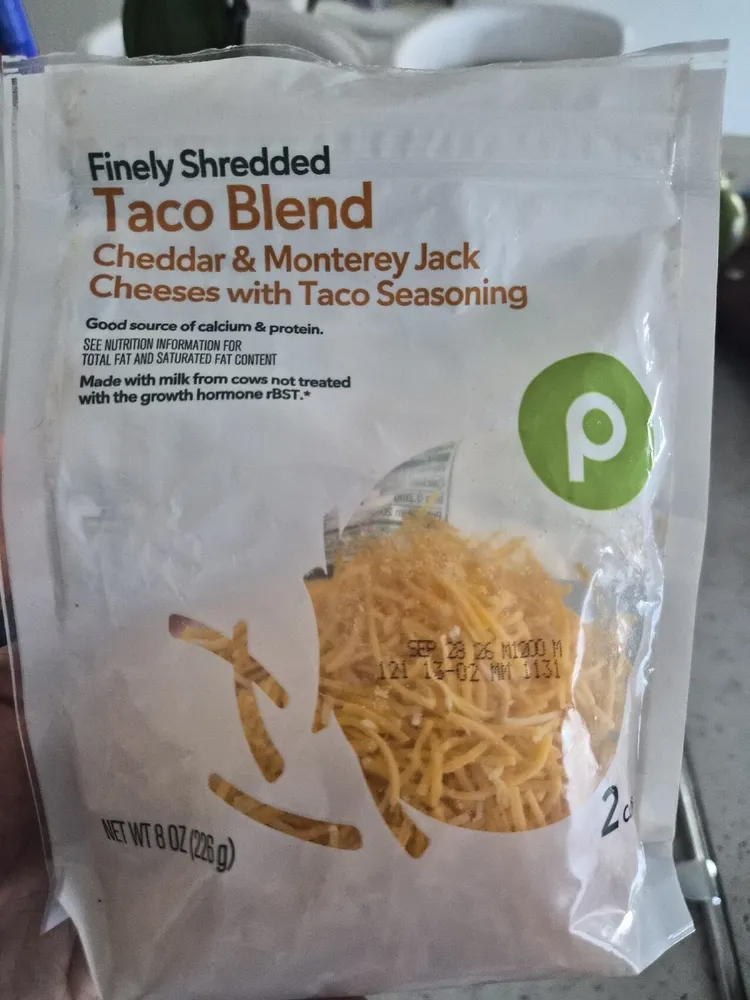 Finely Shredded Taco Blend Cheddar & Monterey Jack Cheeses with Taco Seasoning