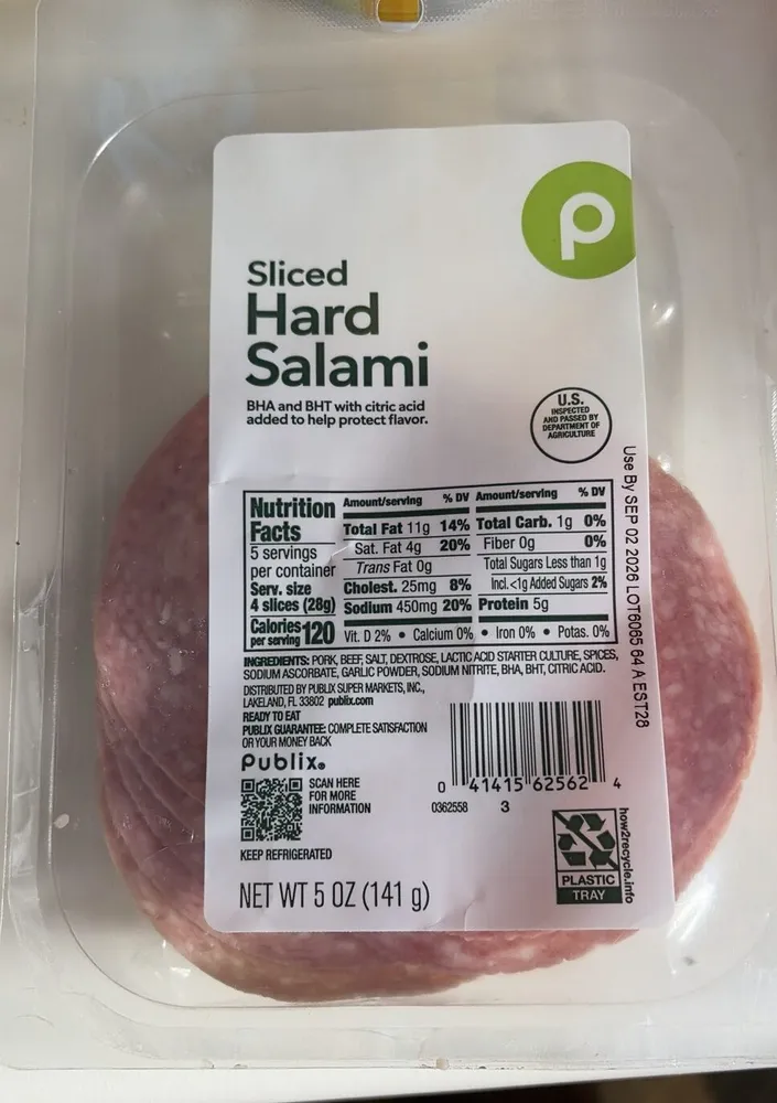 Sliced Hard Salami