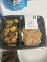 Citrus chicken with cauliflower and green beans almandine