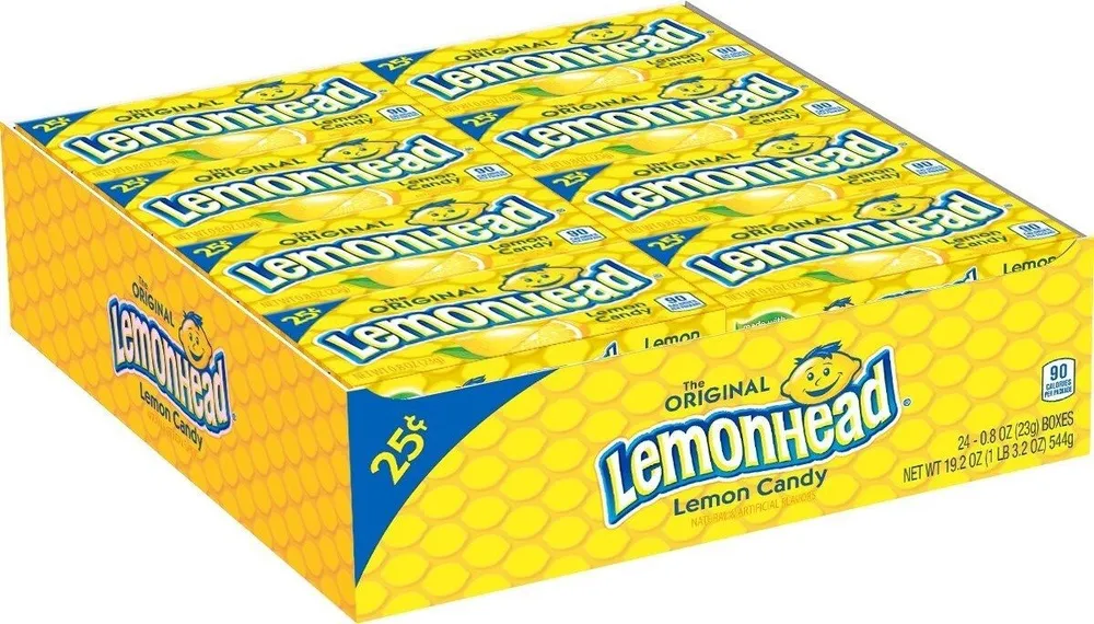 Lemonhead hard candy lemon ounce box