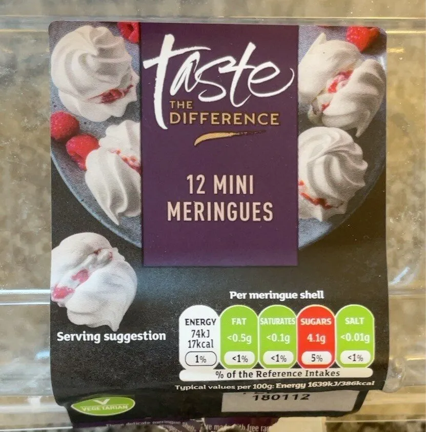 12 mini meringues