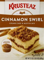 Cinnamon swirl crumb cake and muffin mix