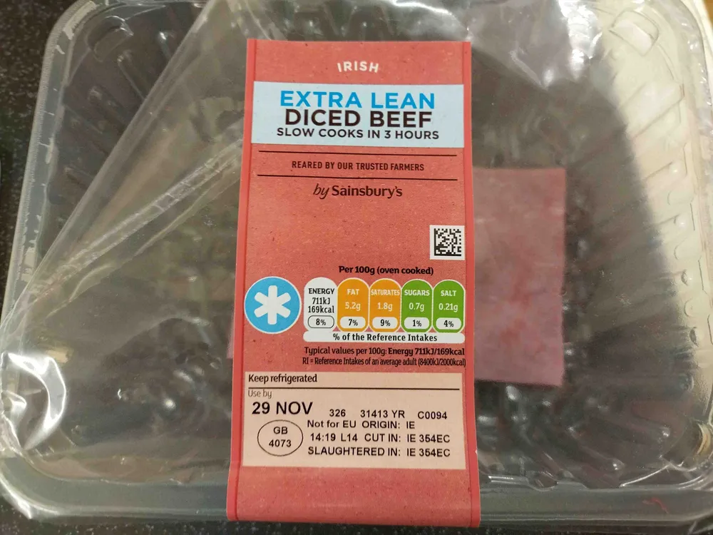 Extra Lean Diced Beef