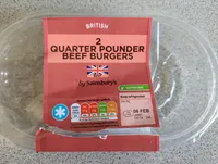 2 Quarter Pounder Beef Burgers