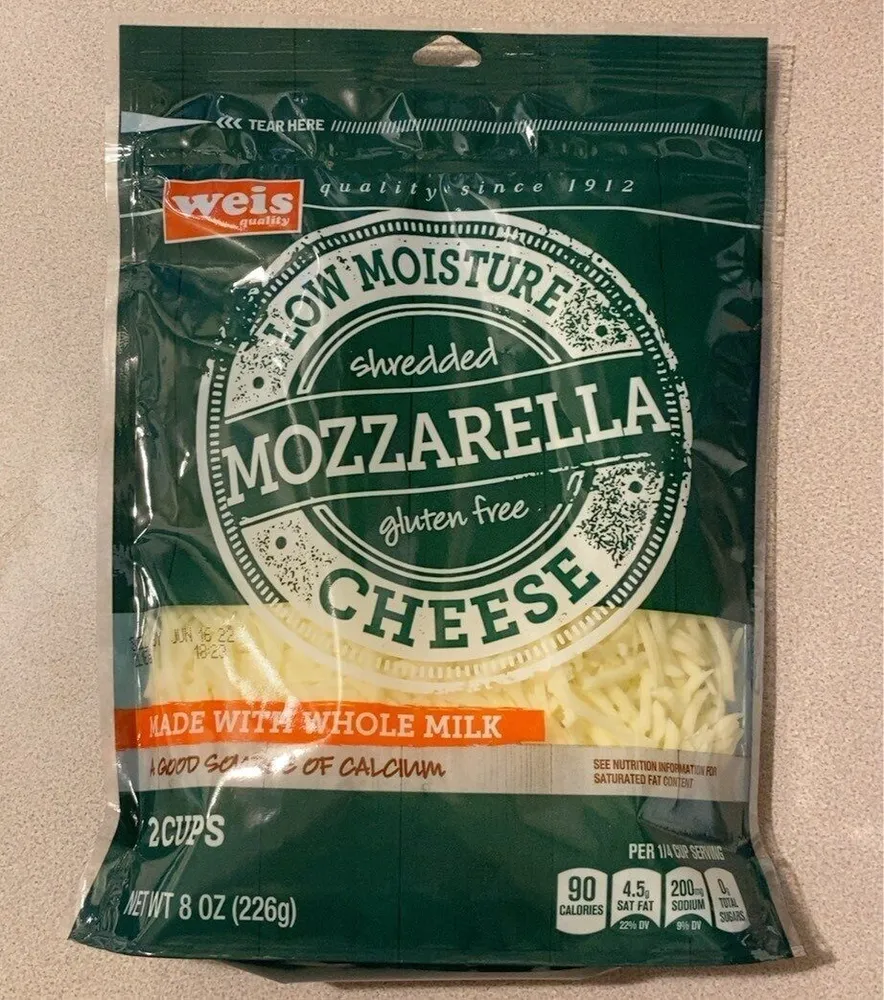Shredded Whole Milk Low-Moisture Mozzarella Cheese