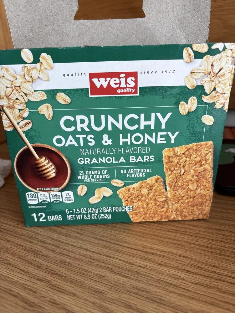 100% Natural Crunchy Granola Bars