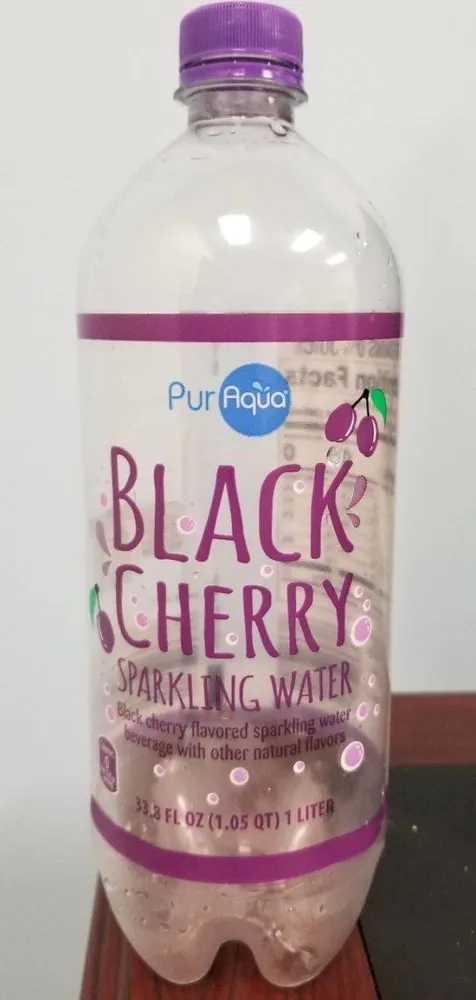 Black cherry sparkling water beverage, black cherry
