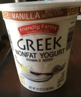 Vanilla greek nonfat yogurt, vanilla