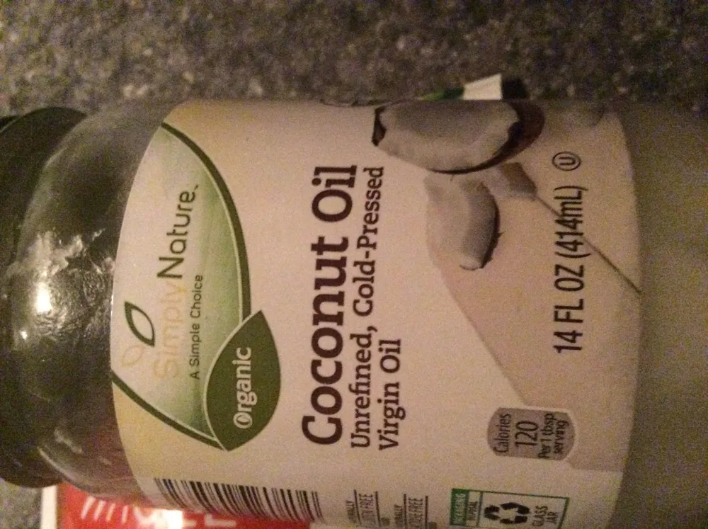 Coconut oil unrefined, cold-pressed virgin oil
